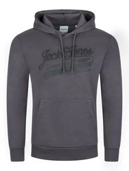 Jack & Jones Kapuzenpullover JJEADRIAN Regular Fit Hoodie Grau/Hellgrau/Dunkelgrau