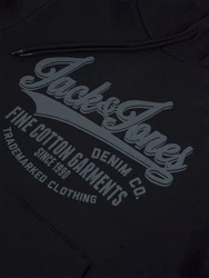 Jack & Jones Kapuzenpullover JJEADRIAN Regular Fit Hoodie Dunkelblau/Schwarz