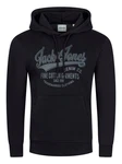 Jack & Jones Kapuzenpullover JJEADRIAN Regular Fit Hoodie Dunkelblau/Schwarz