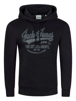 Jack & Jones Kapuzenpullover JJEADRIAN Regular Fit Hoodie Dunkelblau/Schwarz Jack & Jones Kapuzenpullover JJEADRIAN Regular Fit Hoodie Dunkelblau/Schwarz