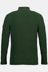 JP1880 Poloshirt Strickjacke Stehkragen Zipper Dunkelgrün/Grün