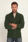 JP1880 Poloshirt Strickjacke Stehkragen Zipper Dunkelgrün/Grün