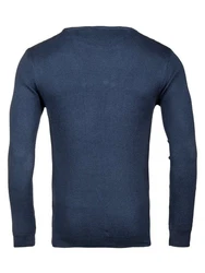 WOTEGA Strickpullover Structured Crew Neck Noah Dunkelblau/Blau/Hellblau