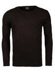 WOTEGA Strickpullover Structured Crew Neck Noah Schwarz