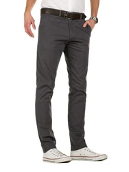 Yazubi Chinohose Kyle Khaki/Dunkelgrau/Grau/Hellgrau
