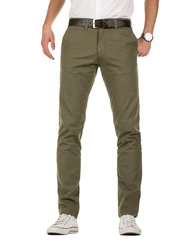 Yazubi Chinohose Kyle Khaki/Dunkelgrün