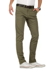 Yazubi Chinohose Kyle Khaki/Dunkelgrün