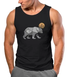Tanktop Herren Tank-Top Polygon Br Mond Outdoor Wandern Natur Print Aufdruck mit Print