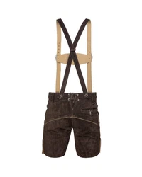 Steigenhfer Manufaktur Trachtenlederhose traditionelle Trachtenhosen Style Oktoberfest Dunkelbraun/Braun/Beige