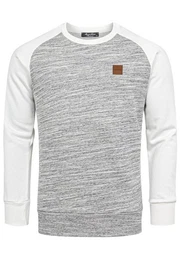 Sweatshirt ELGIN Pullover mit Rundhalsausschnitt Herren Basic College Sweatjacke Pullover Hoodie