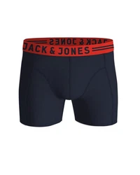 Jack & Jones Unterhemd Sense Trunks 3-Pack 3612 Schwarz/Rot/Dunkelrot/Dunkelblau