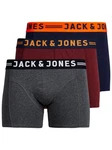 Jack & Jones Unterhemd Sense Trunks 3-Pack 3612 Schwarz/Rot/Dunkelrot/Dunkelblau Jack & Jones Unterhemd Sense Trunks 3-Pack 3612 Schwarz/Rot/Dunkelrot/Dunkelblau