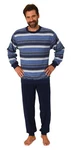 Normann Pyjama Herren Schlafanzug Blau/Dunkelblau
