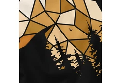 Neverless Tanktop Herren Fashion Polygon Print Luchs Wald Tiere Outdoor Motiv Beige