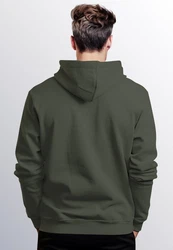 Neverless Hoodie Herren Wolf Polygon Print Dunkelgrün/Braun