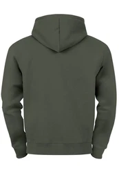 Neverless Hoodie Herren Wolf Polygon Print Dunkelgrün/Braun