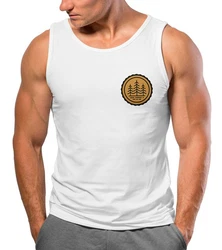 Neverless Tanktop Herren Logo Badge Naturliebhaber Outdoor Fashion 