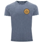 Neverless Print-Shirt Herren Vintage Shirt Wald Bäume Logo Badge Naturliebhaber Outdoor mit Print 