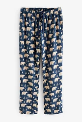 Next Pyjamahose Motion Flex Fliederfarben/Dunkelblau/Beige/Blau/Braun/Weiß