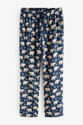 Next Pyjamahose Motion Flex Fliederfarben/Dunkelblau/Beige/Blau/Braun/Weiß