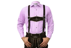 German Wear Trachtenhemd Langarm (GW120x) rot/blau/grün/rosa/gelb