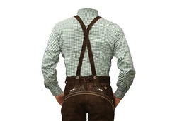 German Wear Trachtenhemd Langarm (GW120x) rot/blau/grün/rosa/gelb