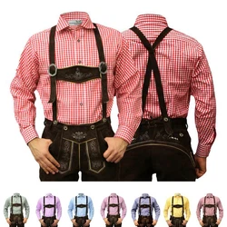 German Wear Trachtenhemd Langarm (GW120x) rot/blau/grün/rosa/gelb