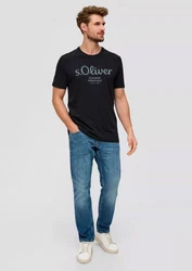 s.Oliver T-Shirt Casual im 2er Pack Silber/Dunkelblau/Grau/Blau