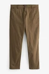 Next Slim Fit Chinohose mit Stretch Khaki/Dunkelgrün