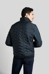 bugatti Blouson mit Stehkragen Dunkelblau/Dunkelgrün/Hellblau/Blau