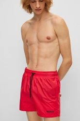 HUGO Badeshorts 'Haiti' rot/schwarz