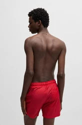 HUGO Badeshorts 'Haiti' rot/schwarz
