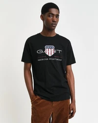 Gant T-Shirt REGULAR ARCHIVE SHIELD schwarz