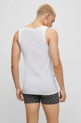 HUGO Tanktop Twin Pack mit Markenlabel Weiß/Grau