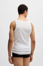 HUGO Tanktop Twin Pack mit Markenlabel Weiß/Grau