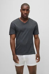 BOSS Herren Classic T-Shirt V-Neck 3er Pack navy/dunkelgrau/schwarz