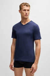 BOSS Herren Classic T-Shirt V-Neck 3er Pack navy/dunkelgrau/schwarz