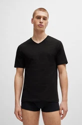 BOSS Herren Classic T-Shirt V-Neck 3er Pack navy/dunkelgrau/schwarz