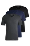BOSS Herren Classic T-Shirt V-Neck 3er Pack navy/dunkelgrau/schwarz