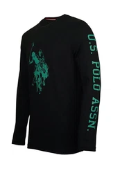 U.S. Polo Assn Longsleeve Shirt R-Neck Grün/Dunkelgrün/Schwarz