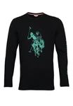 U.S. Polo Assn Longsleeve Shirt R-Neck Grün/Dunkelgrün/Schwarz