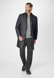 S4 Jackets Wollmantel EDISON Dunkelgrau/Grau/Dunkelblau