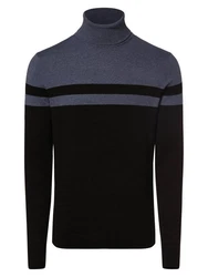 Finshley & Harding Strickpullover Dunkelblau/Schwarz