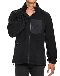 Kurzjacke Fleecejacke mit Stehkragen - PAXTON Schwarz