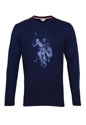 U.S. Polo Assn Longsleeve Shirt R-Neck Dunkelblau/Blau