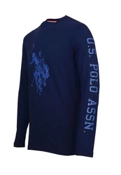 U.S. Polo Assn Longsleeve Shirt R-Neck Dunkelblau/Blau
