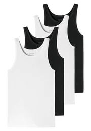Unterhemd 4er-Pack - 95/5 - Organic Cotton (Spar-Set, 4-St) Unterhemd / Tanktop - Baumwolle - Tiefer Rundhalsausschnitt