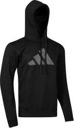adidas Performance Perfo Script Graphic Hoody Schwarz/Grau