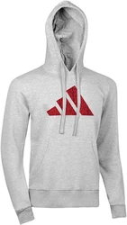 adidas Performance Perfo Script Graphic Hoody Rot/Hellgrau