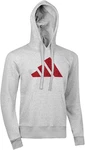 adidas Performance Perfo Script Graphic Hoody Rot/Hellgrau